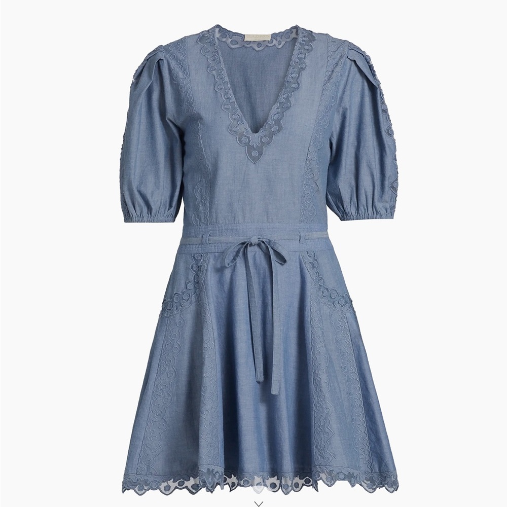 Ulla Johnson Camila dress in Chambray blue, NWT, Size 14